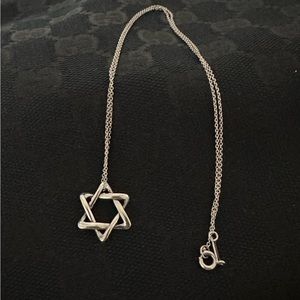 925 Sterling Silver Tiffany & Co. Star of David Necklace